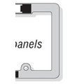 Steel License Plate Frames w/ Enamel Finish (7/8"x8" Top Panel)